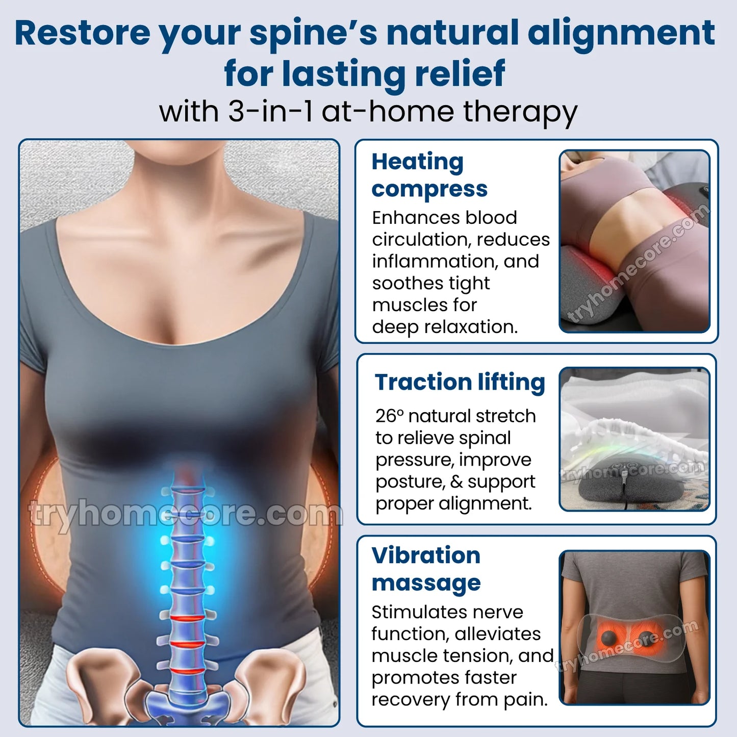 Original CoreRelief™ 3-in-1 At-Home Back Therapy