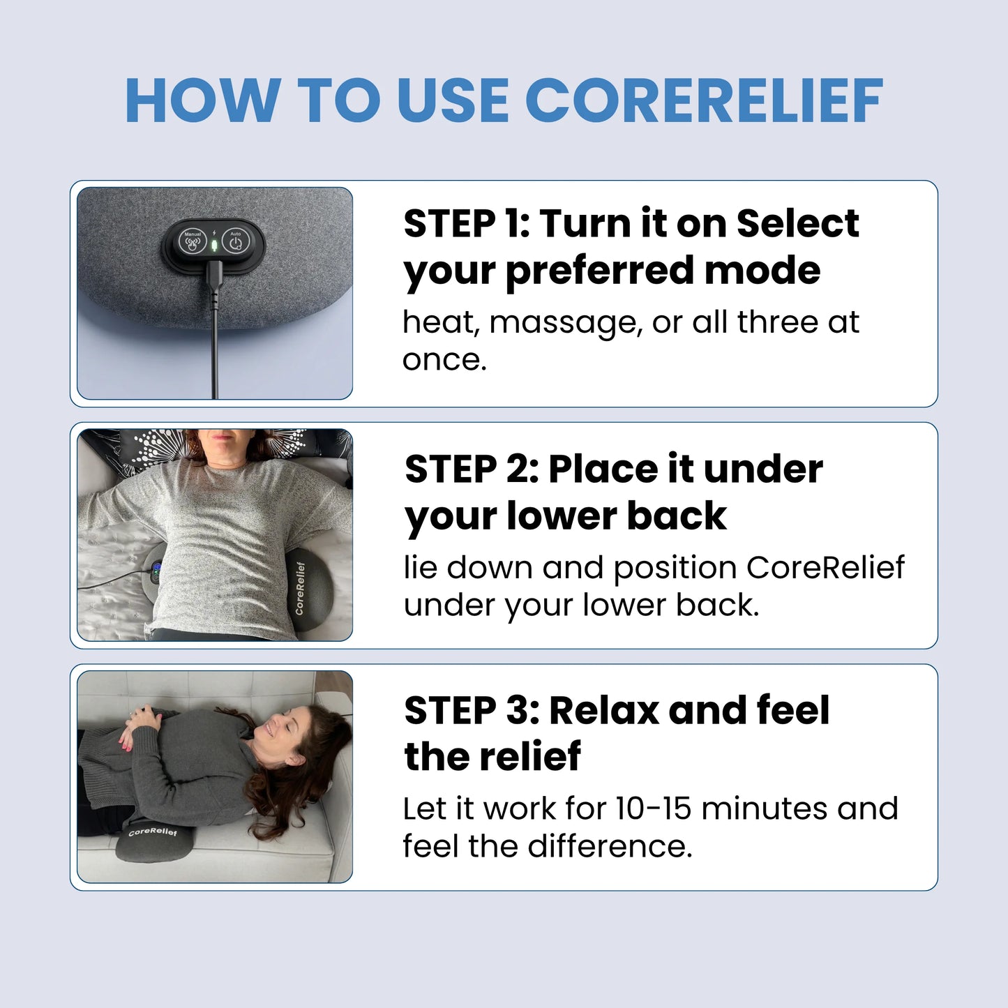 Original CoreRelief™ 3-in-1 At-Home Back Therapy