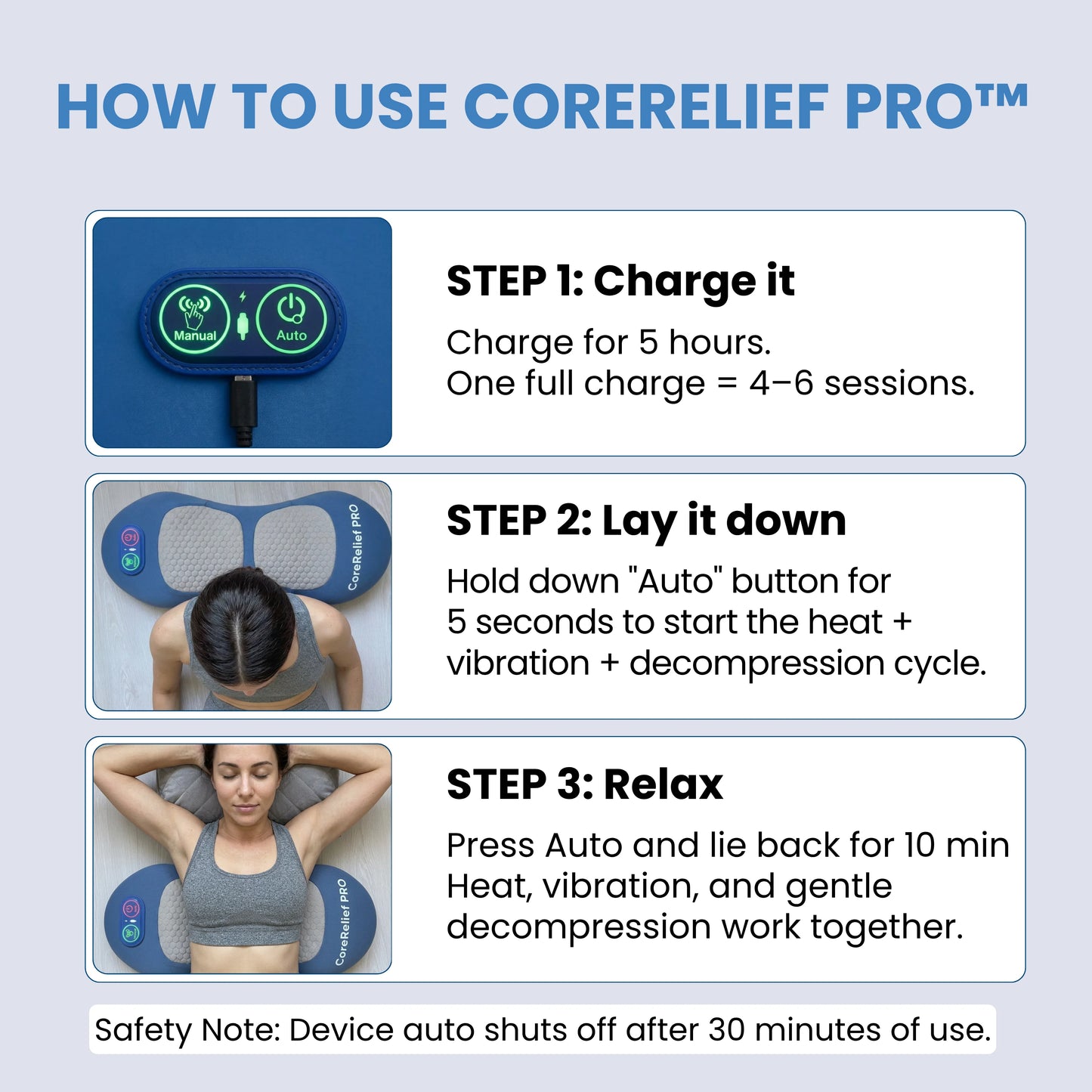 Original CoreRelief™ Pro 3-in-1 At-Home Back Therapy