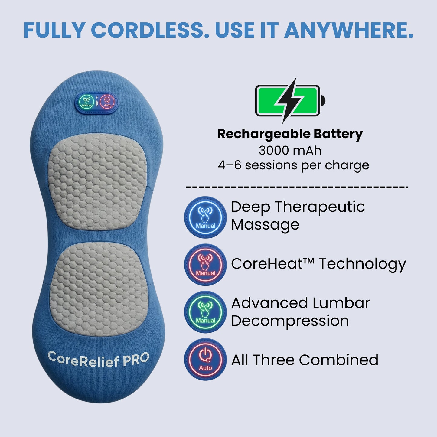 Original CoreRelief™ Pro 3-in-1 At-Home Back Therapy